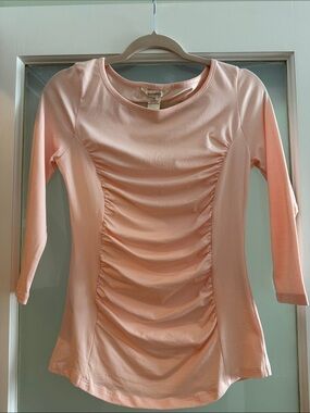 Sundance Light Peach Crewneck Long Sleeve Top